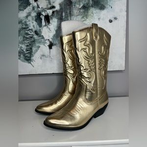 Gold Cowboy boots